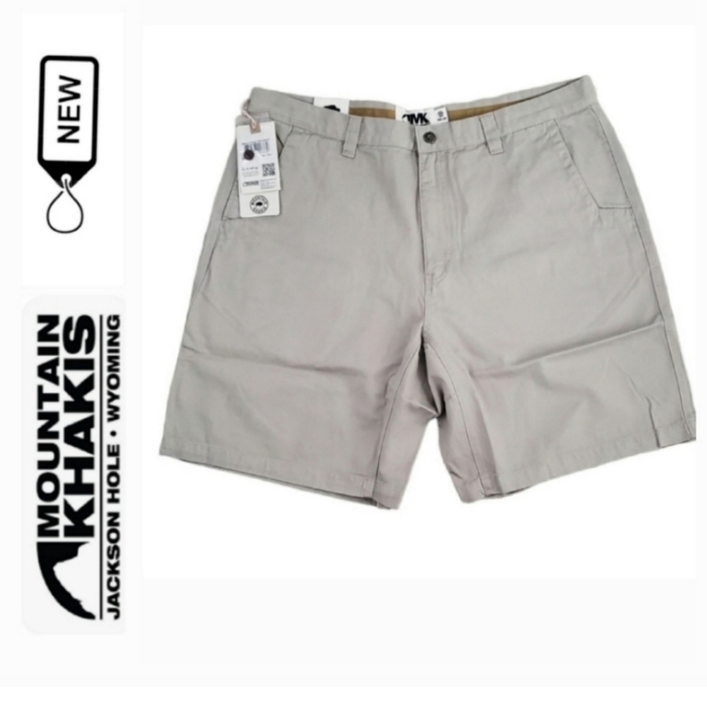 NWT Mountain Khakis Men's Teton Twill Stone Short. 38 x 10.